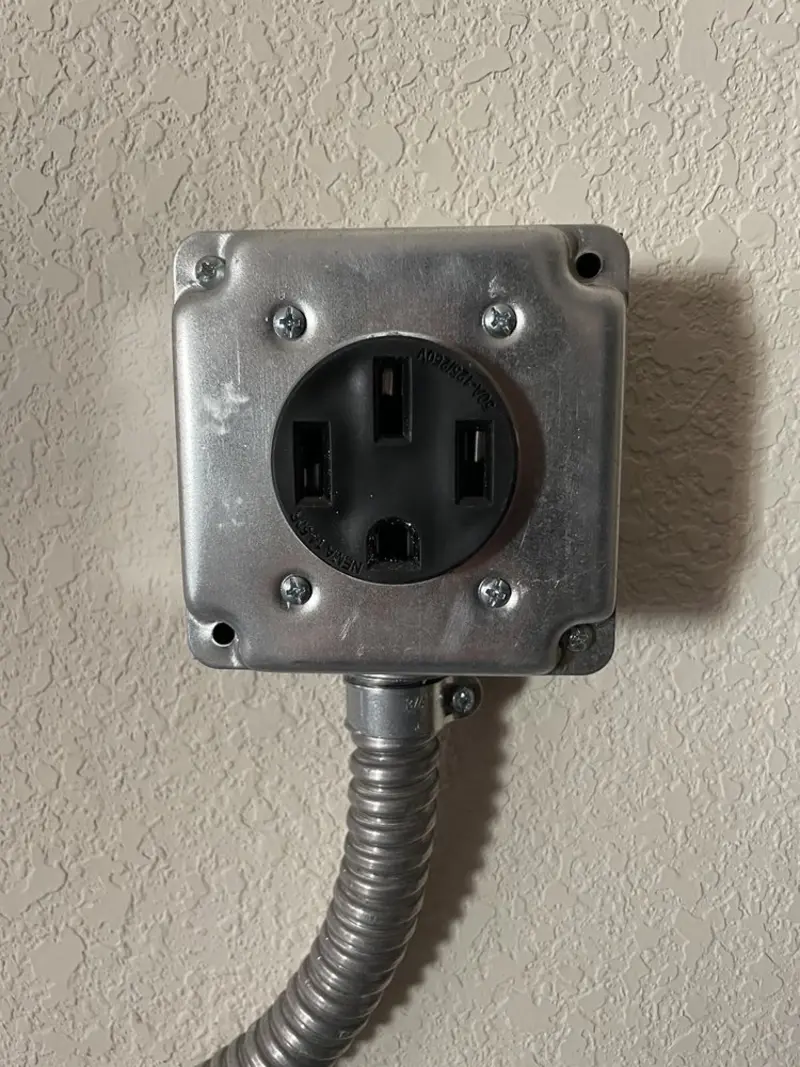 NEMA 14-50 outlet installed for Smart Home Electrical in Canyon Lake